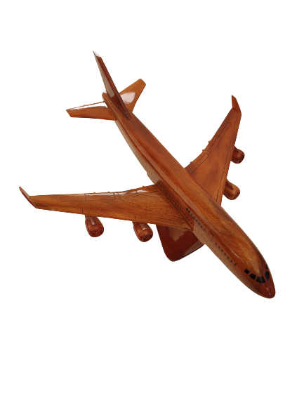 Boeing 747 Wooden Model Plane Featured
